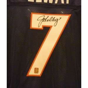  NEW John Elway SIGNED Broncos Home Blue Jersey Sports 