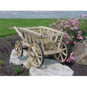  Amish Old Fashioned Small Rustic Goat Wagon Patio, Lawn 