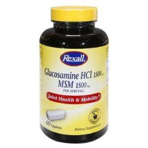 Rexall Glucosamine HCI & MSM   Caplets, 60 ct Health 