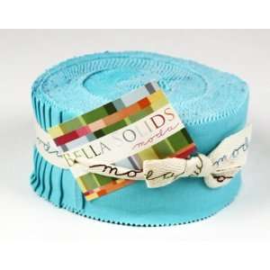 Moda BELLA SOLIDS EGG BLUE Jelly Roll 2.5 Fabric Quilting Strips Moda 