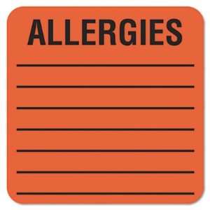  Tabbies Allergy Warning Labels TAB00488