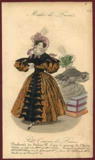 ORIGINAL PETIT COURRIER DES DAMES colored prints 1832  