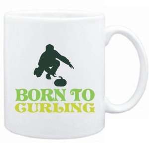  New  Born To Curling  Mug Sports