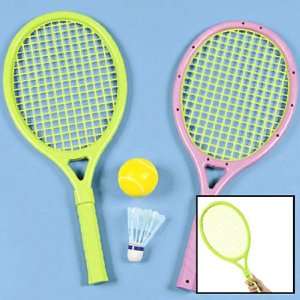 Plastic Play Rackets With Balls   1 Set Toys & Games
