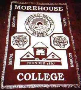 MOREHOUSE COLLEGE Afghan   Throw   Blanket  