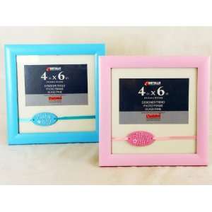  Pink Ribbon Picture Frame for Baby Girl   4 X 6 Photo 