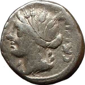   Cassius Caecianus 102BC Silver Ancient Coin CERES YOKE of OXEN