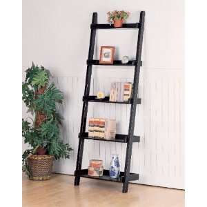  Coaster Leaning Bookcase in Weathered Black Finish