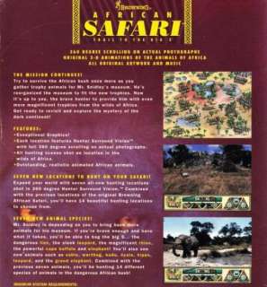   Safari + Trail To The Big 5 expansion PC CD Africa hunting game  