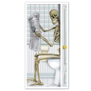  Lets Party By Beistle Company Skeleton Restroom Door Cover 