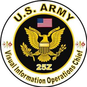 United States Army MOS 25Z Visual Information Operations Chief Decal 