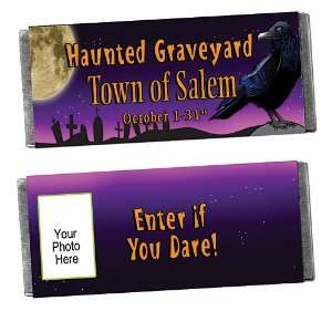  Black Raven Personalized Photo Candy Bar Wrappers   Qty 12 