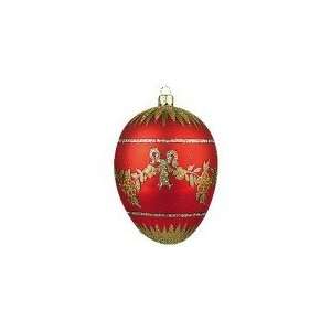  Faberge Style Imperial Garland Egg   Red