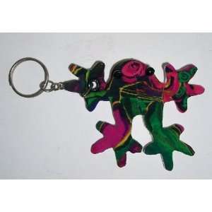  Frog Psychedelic Cloth Keychain Automotive