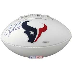 Andre Johnson Autographed Houston Texans Logo Football