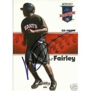  Wendell Fairley Signed Giants 2008 Projections Card 