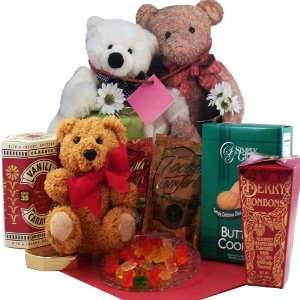   Bear Hugs For You Gift Bag Tote of Sweets and Treats with Teddy Bear