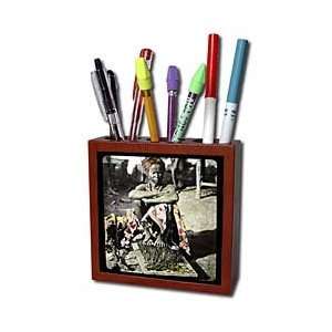   Fakir on a Bed of Nails India   Tile Pen Holders 5 inch tile pen