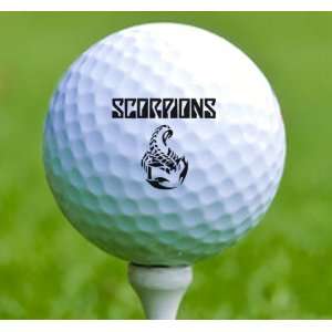  3 x Rock n Roll Golf Balls Scorpions Musical Instruments
