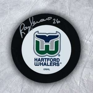  RAY FERRARO Hartford Whalers SIGNED Hockey Puck Sports 