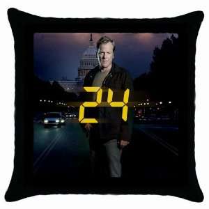 New Custom Black Throw Pillow Case Home Decoration 24 Movie Jack Bauer 