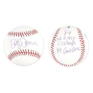  Bob Dernier Autographed Baseball  Details 84 NL East 