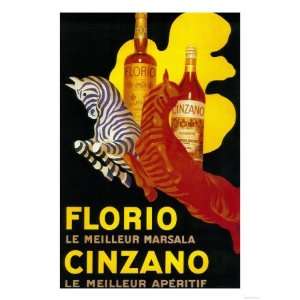  Florio Cinzano Vintage Poster   Europe Giclee Poster Print 