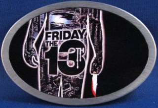 Friday The 13th Jason Voorhees Pewter Belt Buckle  
