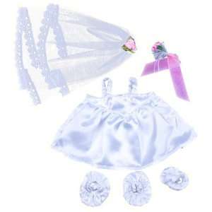 Bride w/Veil and Bouquet outfit Teddy Bear Clothes Fit 14   18 Build 