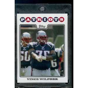  2008 Topps # 201 Vince Wilfork   New England Patriots 