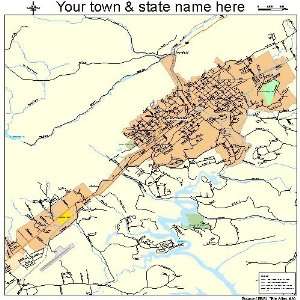  Street & Road Map of La Follette, Tennessee TN   Printed 