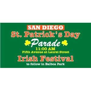  3x6 Vinyl Banner   San Diego St Patricks Day Parade 