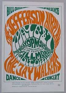 BG 5, Jefferson Airplane Fillmore Poster 1st printing, Wes Wilson 