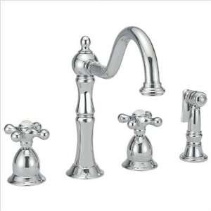 Belle Foret N12002 Widespread Kitchen Faucet with Cross Handles and 