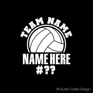 PERSONALIZED VOLLEYBALL Vinyl Decal Car Sticker  