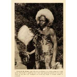  1931 Print Chief Kalaikoki Kukukuku Angu Tribe Congo Mount 