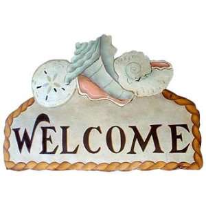  Shell Welcome Sign   Nautical Design
