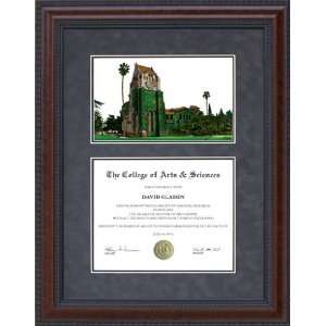 Diploma Frame with Licensed San Jose State (SJSU) Campus Lithograph 