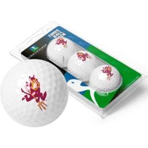 Arizona State Sun Devils Top Flite XL Golf Balls 3 Ball Sleeve (Set of 