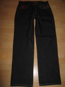Mens Makaveli Black Jeans size 32x34 32/34  