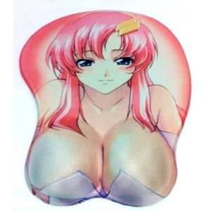 3D Anime Mouse Pad (pink long hair)