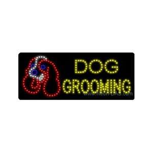 Dog Grooming Outdoor LED Sign 13 x 32