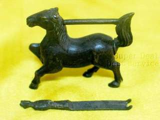 Very vividly useful bronze horse Lock & Key collect  