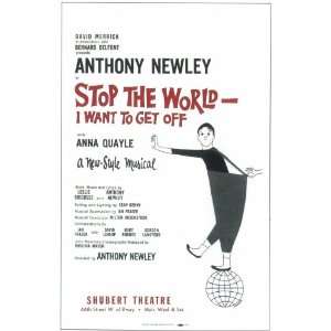   Broadway Theater Play 14x22 Anthony Newley Anna Quayle