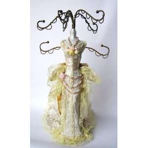   Jewelry Stand with Victorian Era Wedding Dress 