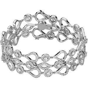 Ct Tw Diamond Bracelet 67084 14k Gold White  
