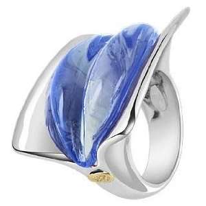   Vanita   Blue Murano Glass Ring USA 8.75  UK Q  IT 18 Jewelry