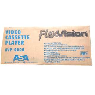 FLEXVISION AVP 9000 BOAT / RV VIDEO CASSETTE PLAYER  