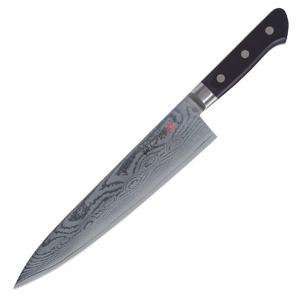  Gyuto Prof. Chefs Knife, 9.40 in. Damascus, Blue Handle 