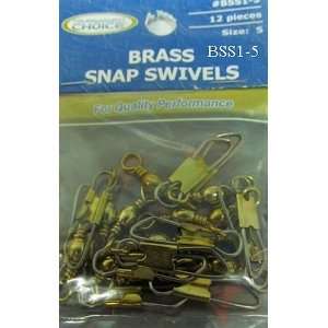   Choice Size 5 Brass Snap Swivels   12 pack